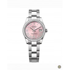 ROLEX DATEJUST OYSTERSTEEL PINK DIAL WHITE GOLD & DIAMONDS BEZEL 31MM(2025) - 278384RBR-0027