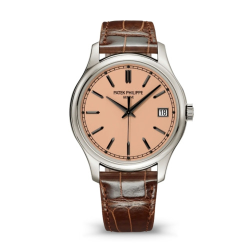 PATEK PHILIPE CALATRAVA DATE SWEEP SECONDS WHITE GOLD SALMON DIAL AUTOMATIC 39M(2026) - 5227G-015