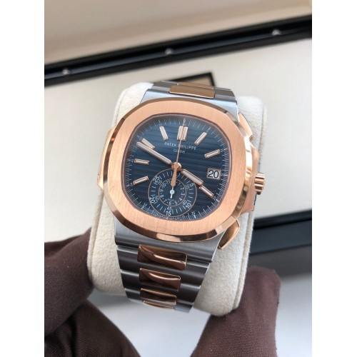 PATEK PHILIPPE NAUTILUS CHRONOGRAPH BLUE STEEL & ROSE GOLD 40.5MM - 5980/1AR-001(2020)