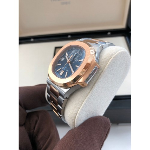 PATEK PHILIPPE NAUTILUS CHRONOGRAPH BLUE STEEL & ROSE GOLD 40.5MM - 5980/1AR-001(2020)