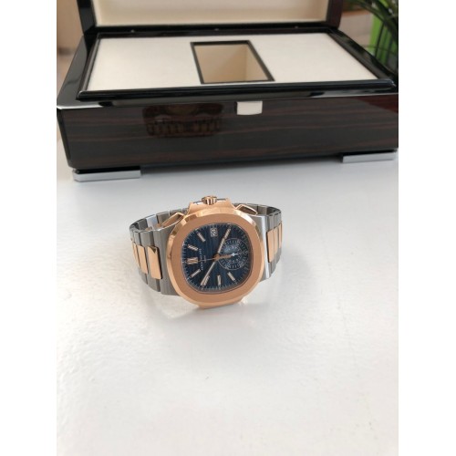 PATEK PHILIPPE NAUTILUS CHRONOGRAPH BLUE STEEL & ROSE GOLD 40.5MM - 5980/1AR-001(2020)
