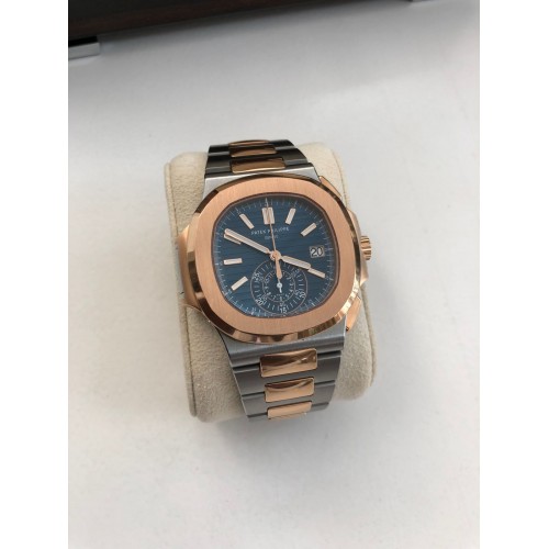 PATEK PHILIPPE NAUTILUS CHRONOGRAPH BLUE STEEL & ROSE GOLD 40.5MM - 5980/1AR-001(2020)