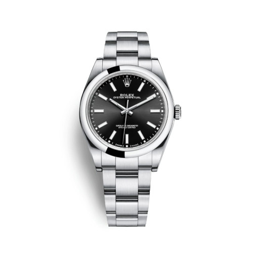 ROLEX OYSTER PERPETUAL 39 STAINLESS STEEL BLACK DIAL - 114300-0005