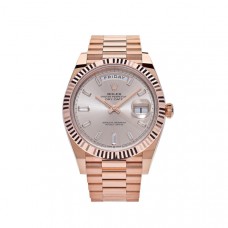 ROLEX DAY-DATE 40 ROSE GOLD SUNDUST SET WITH DIAMONDS 228235