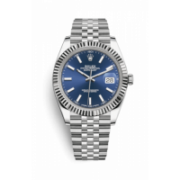 ROLEX DATE JUST II STAINLESS STEEL FLUTED BEZEL BLUE  JUBILEE BRACELET  41MM - 126334