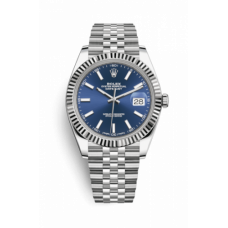 ROLEX DATE JUST II STAINLESS STEEL FLUTED BEZEL BLUE  JUBILEE BRACELET  41MM - 126334