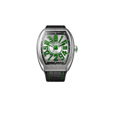 Franck Muller Vanguard Crazy Hour Green Stainless Steel 45MM