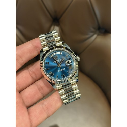 Rolex Daydate 40MM White Gold Blue - 228239