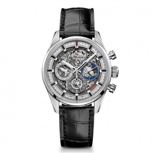 ZENITH CHRONOMASTER EL-PRIMERO FULL OPEN SKELETON DIAL STAINLESS STEEL 38MM - 03.2153.400/78.C813